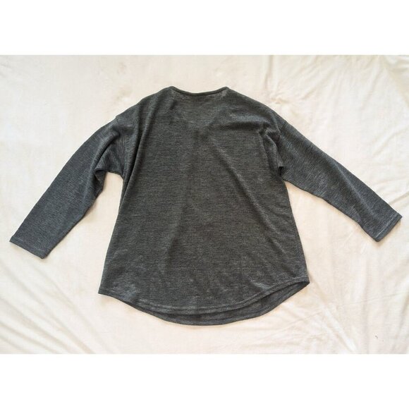 Soft Surroundings Womens Large Valentina Zip Sweater Slub Jersey Knit Tunic - Picture 2 of 5